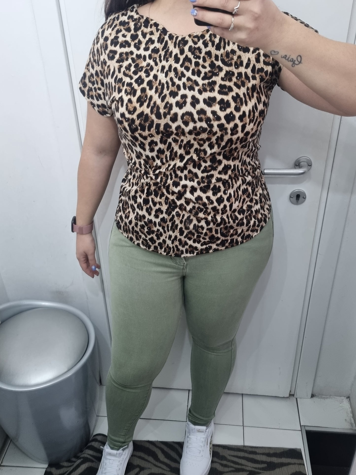 Maglia animalier strass