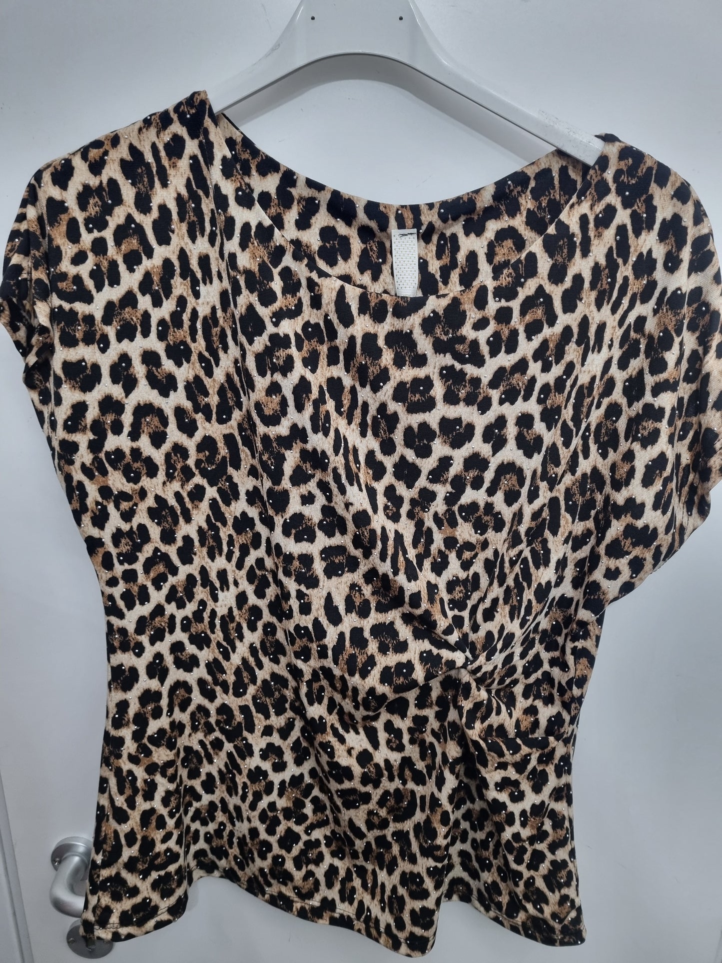 Maglia animalier strass