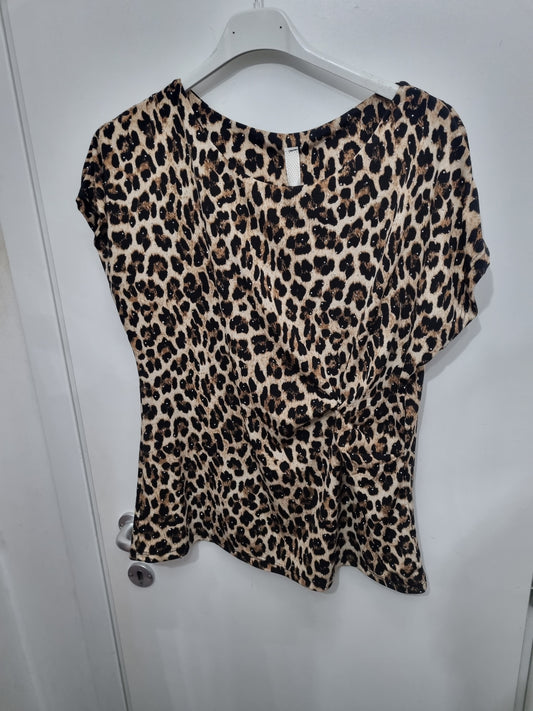 Maglia animalier strass